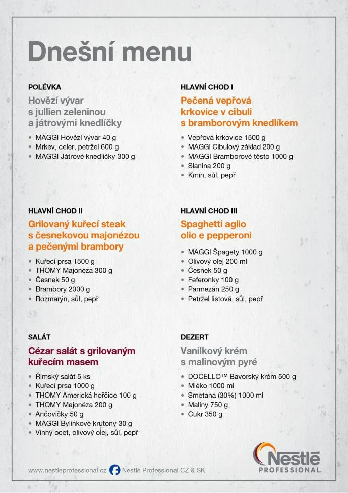 denní menu CZ
