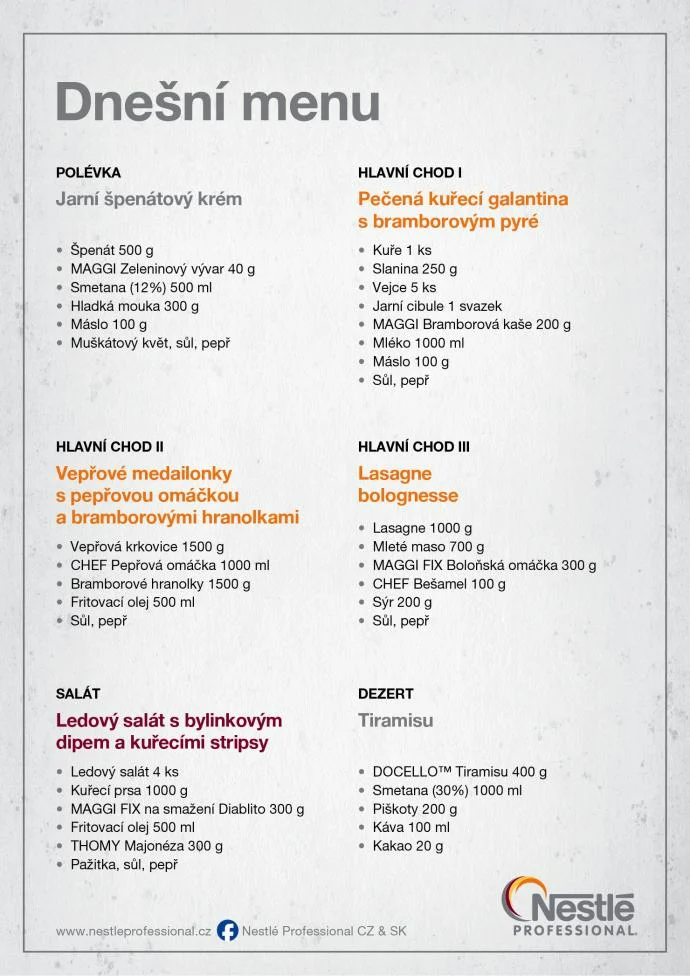 denní menu CZ