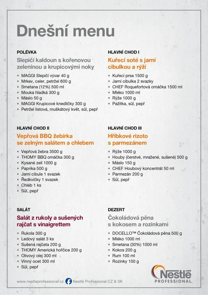 denní menu CZ