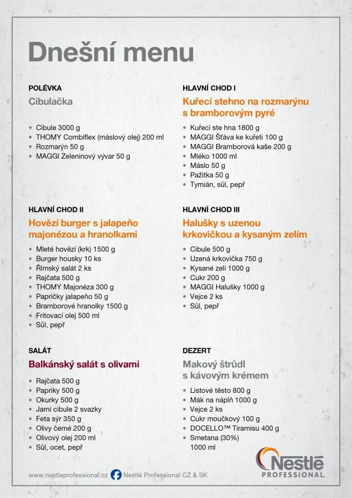 denní menu CZ
