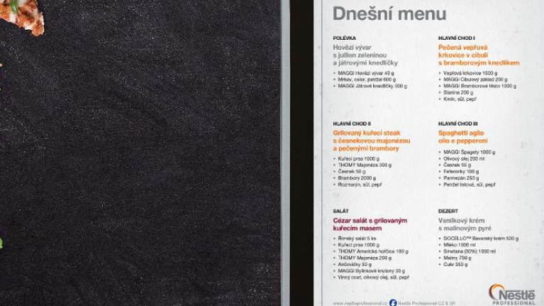Dnesni Menu Jirky Stredy