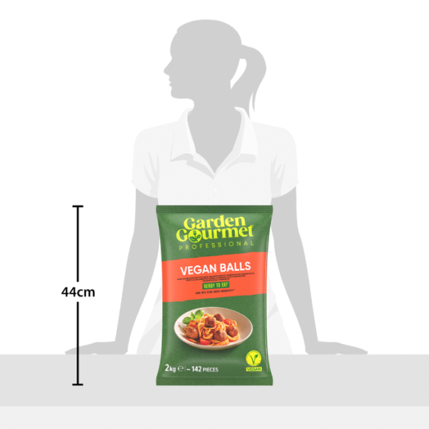 Velikost 2 kg balení veganských kuliček Garden Gourmet
