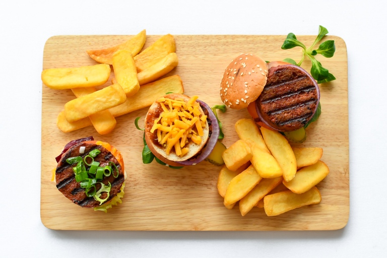 mini vegetarian burger