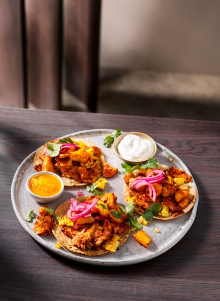 Veganské tacos s trhaným