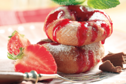 Pečené vdolečky s jahodovou omáčkou