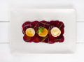 Carpaccio z červené řepy s kozím sýrem