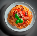 Špagety Amatriciana s česnekem, chilli a panchettou